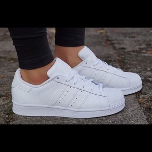 adidas superstar shoes all white